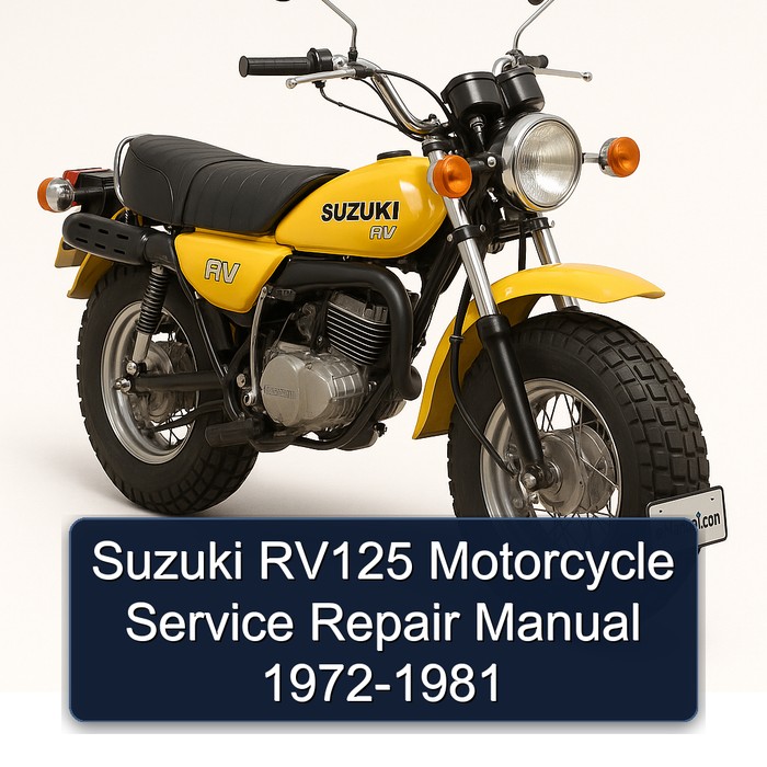 Suzuki RV125 Motorcycle Manual de servicio y reparación 1972-1981