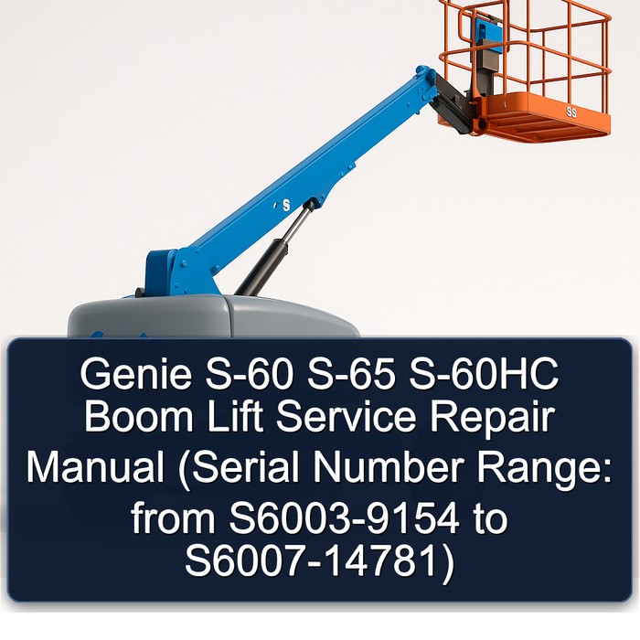 Genie S-60 S-65 S-60HC Boom Lift Service Repair Manual (Serial Number Range: from S6003-9154 to S6007-14781)