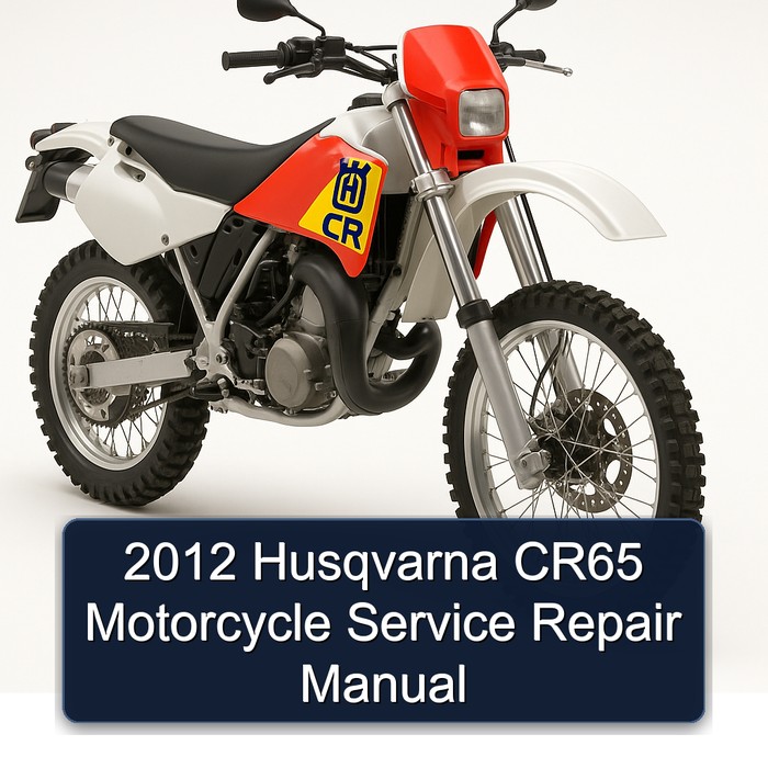 2012 Husqvarna CR65 Motorcycle Manual de servicio y reparación