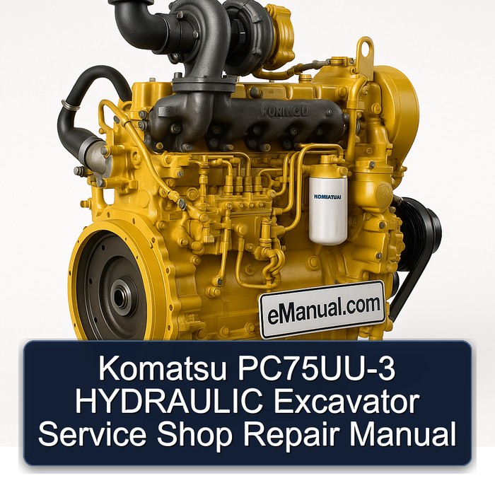 Komatsu PC75UU-3 HYDRAULIC Excavator Service Shop Repair Manual