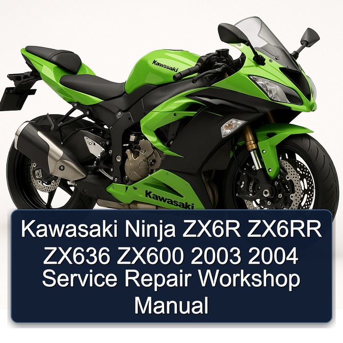 Kawasaki Ninja ZX6R ZX6RR ZX636 ZX600 2003 2004 Service Repair Workshop Manual