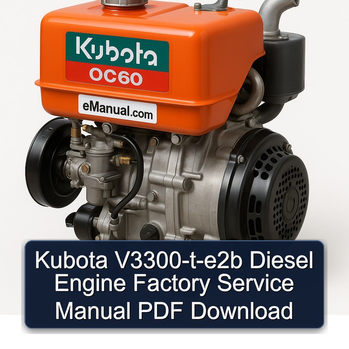 Manual de Servicio de Fábrica Kubota V3300-t-e2b Diesel