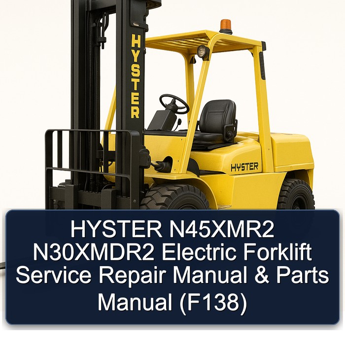 Manual de Servicio y Piezas para Carretilla Elevadora Eléctrica Hyster N45XMR2 y N30XMDR2 (F138)