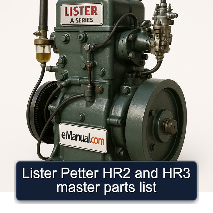 Lister Petter HR2 and HR3 master parts list