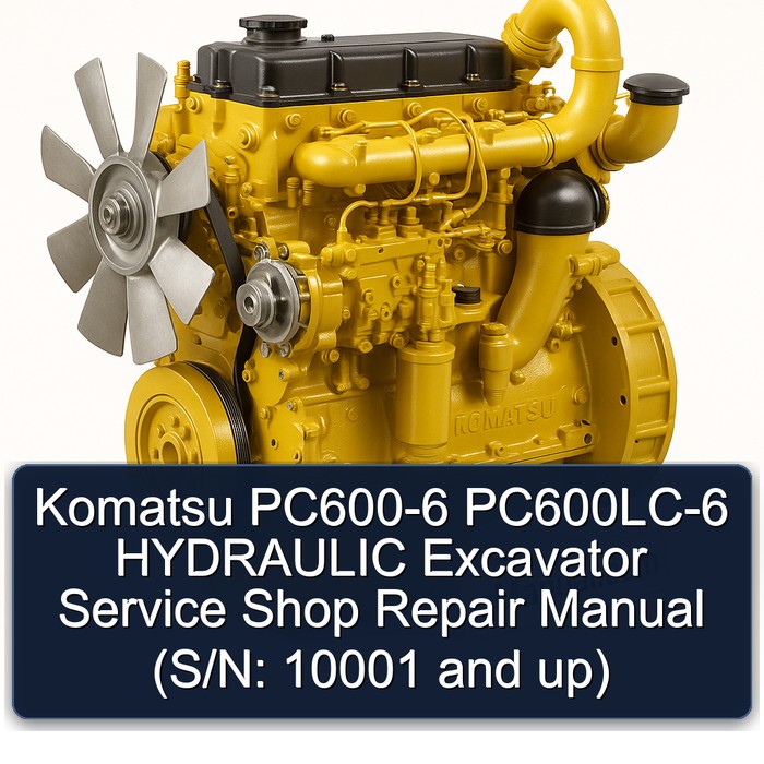 Manual de Reparación de la Excavadora Hidráulica Komatsu PC600-6 y PC600LC-6 (Serie 10001 en adelante)