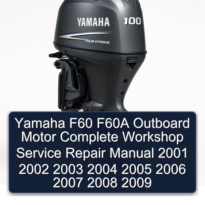 Yamaha F60 F60A Outboard Motor Complete Workshop Service Repair Manual 2001 2002 2003 2004 2005 2006 2007 2008 2009 