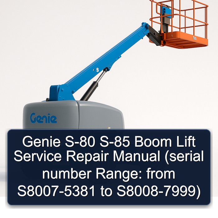 Genie S-80 S-85 Boom Lift Service Repair Manual (serial number Range: from S8007-5381 to S8008-7999) 