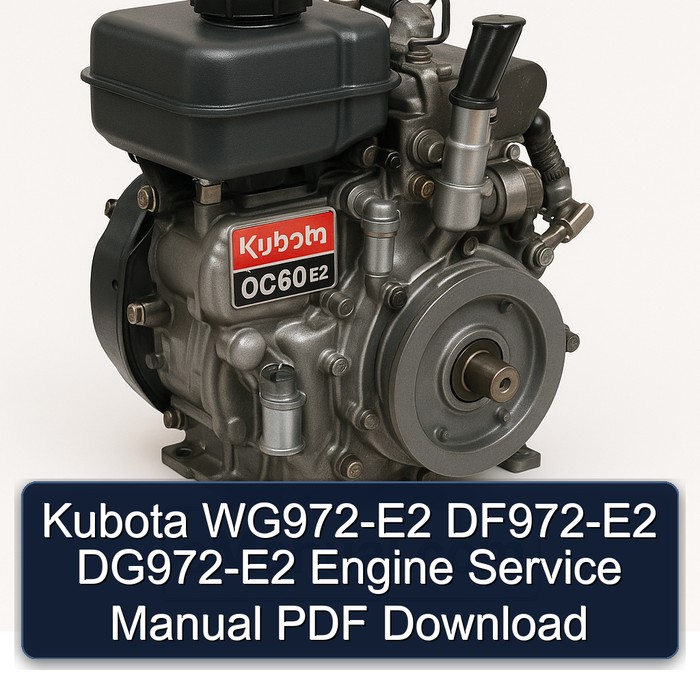 Manual de Servicio del Motor Kubota WG972-E2, DF972-E2, DG972-E2 (PDF)