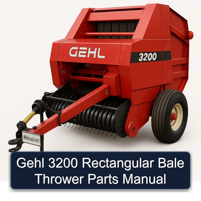 Gehl 3200 Rectangular Bale Thrower Parts Manual 