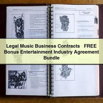 Legal Music Business Contracts + Free Bonus Entertainment Industry Agreement Bundle PDF Download