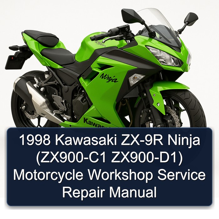 1998 Kawasaki ZX-9R Ninja (ZX900-C1 ZX900-D1) Motorcycle Workshop Manual de servicio y reparación
