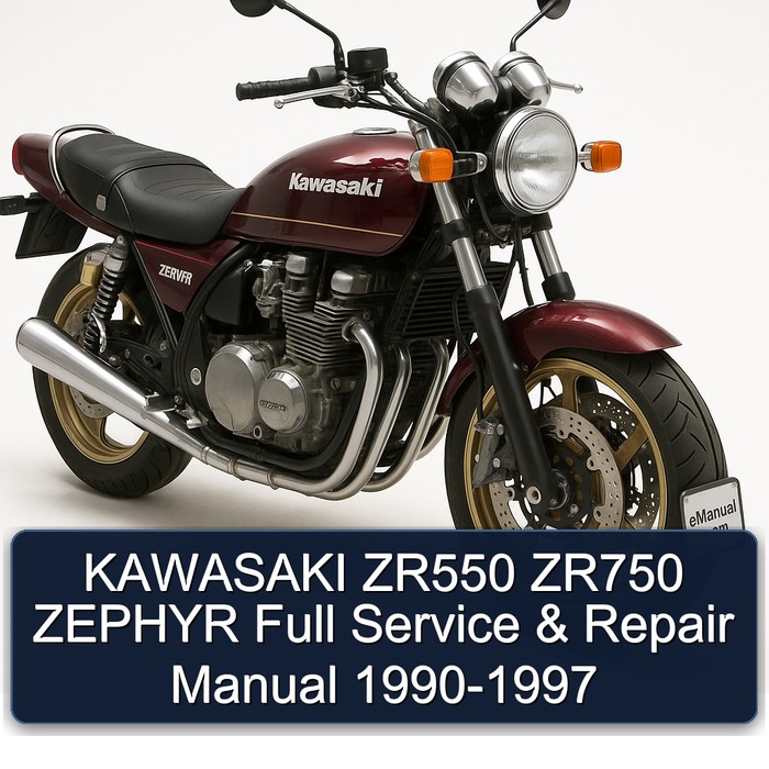 KAWASAKI ZR550 ZR750 ZEPHYR Full Manual de servicio y reparación 1990-1997