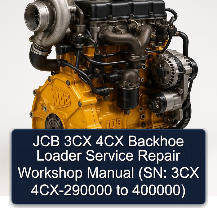 JCB 3CX 4CX Backhoe Loader Service Repair Workshop Manual (SN: 3CX 4CX-290000 to 400000)
