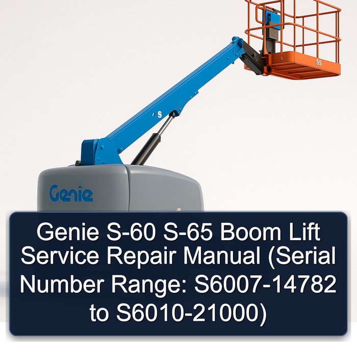 Genie S-60 S-65 S-60 HC S-60 TRAX S-65 TRAX Boom Lift Service Repair Manual (serial number Range: from S6007-14782 to S6010-21000)