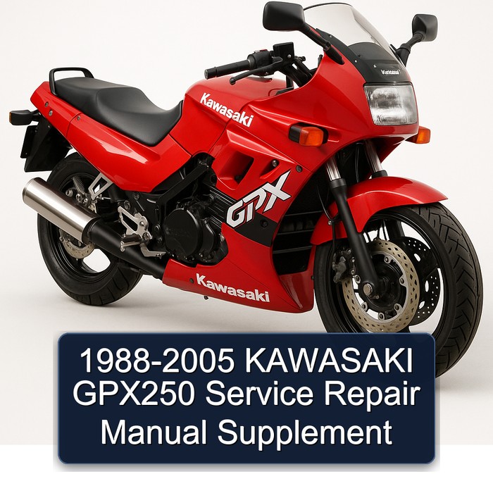 1988-2005 KAWASAKI GPX250 Manual de servicio y reparación Supplement