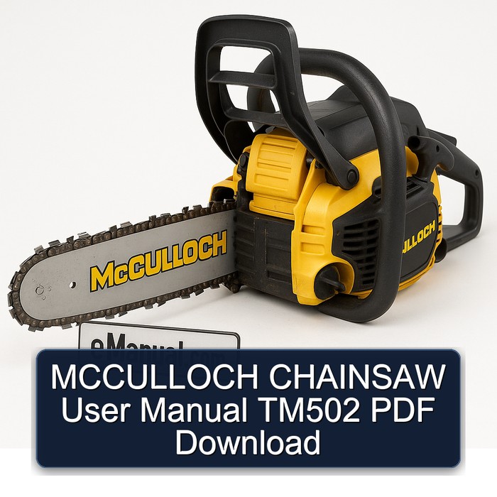 McCulloch Motorsäge TM502 Bedienungsanleitung