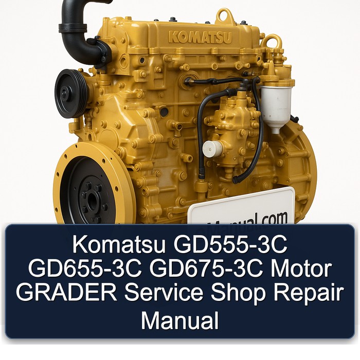 Komatsu GD555-3C GD655-3C GD675-3C Motor GRADER Service Shop Repair Manual