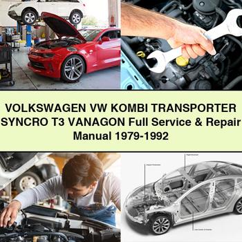Volkswagn VW KOMBI TRANSPORTER SYNCRO T3 VANAGON Full Manual de servicio y reparación 1979-1992