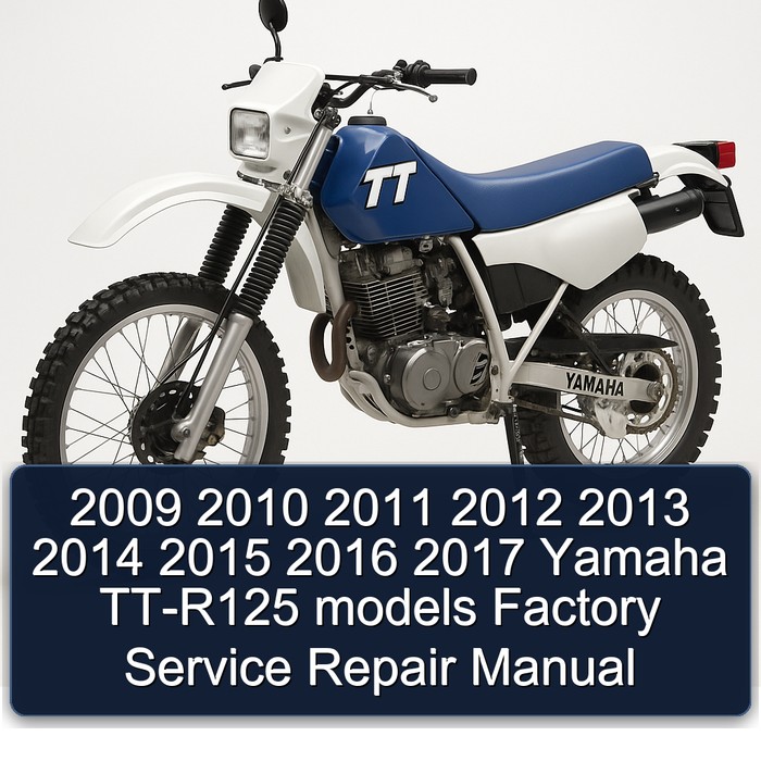 2009 2010 2011 2012 2013 2014 2015 2016 2017 Yamaha TT-R125 models Factory Service Repair Manual