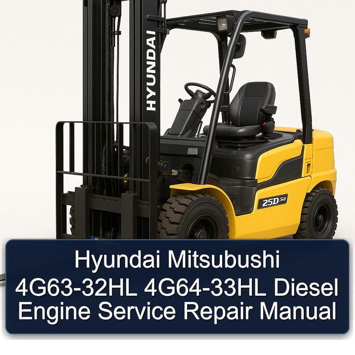 Manual de Reparación y Servicio de Motor Diesel Hyundai Mitsubishi 4G63-32HL 4G64-33HL