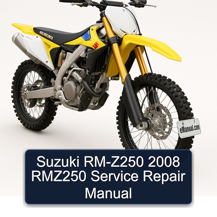 Suzuki RM-Z250 2008 RMZ250 Manual de servicio y reparación