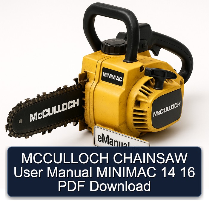 Mcculloch Chainsaw User Manual Minimac 14 16 PDF Download