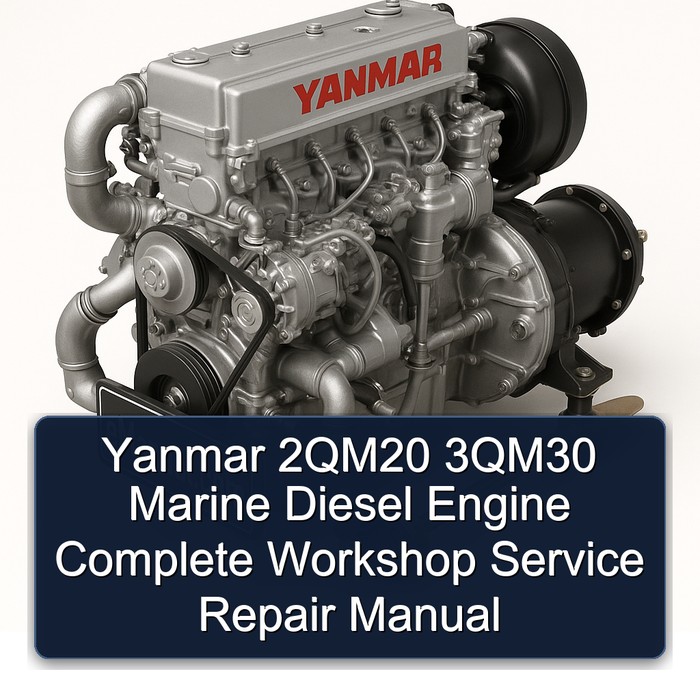 Yanmar 2QM20 3QM30 Marine Diesel Engine Manual completo de servicio y reparación del taller