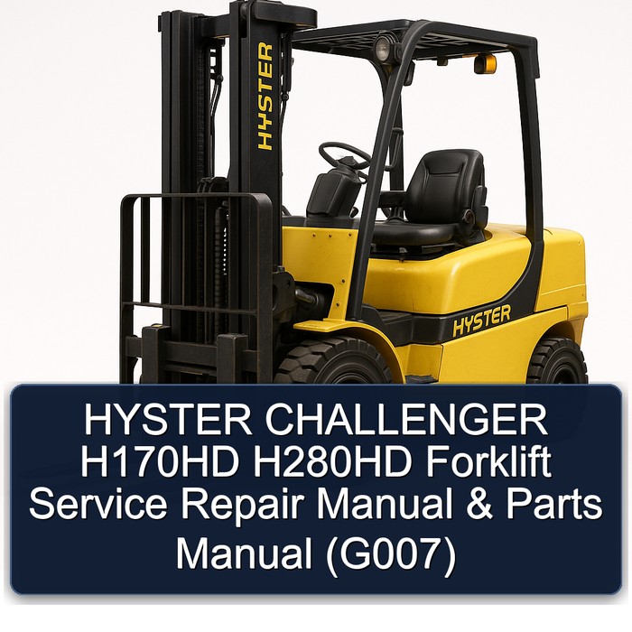 HYSTER Challenger H170HD / H280HD Gabelstapler Service- und Ersatzteilhandbuch