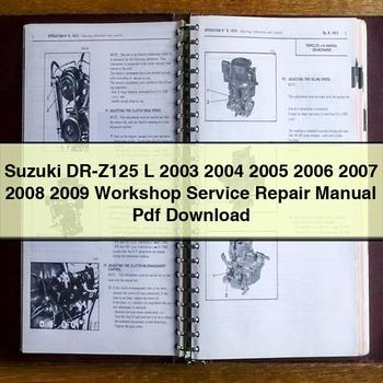 Suzuki DR-Z125 L 2004 2005 2006 2007 2008 2009 Workshop Service Repair Manual PDF Download