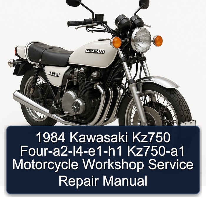 1984 Kawasaki Kz750 Four-a2-l4-e1-h1 Kz750-a1 Motorcycle Workshop Manual de servicio y reparación