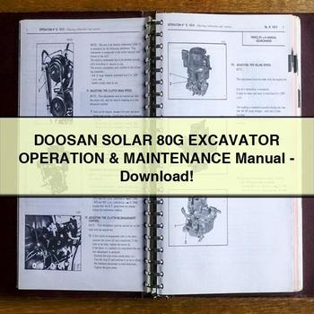 DOOSAN SOLAR 80G Excavator Operation & Maintenance Manual-PDF 
