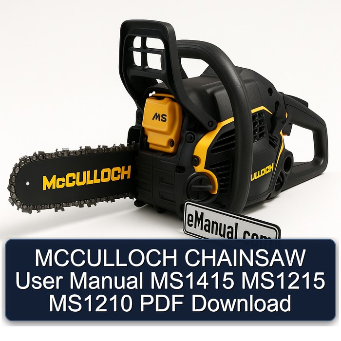 Mcculloch Chainsaw User Manual MS1415 MS1215 MS1210 PDF Download