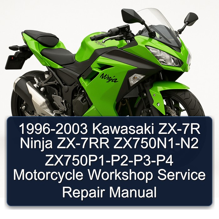 1996-2003 Kawasaki ZX-7R Ninja ZX-7RR ZX750N1-N2 ZX750P1-P2-P3-P4 Motorcycle Workshop Manual de servicio y reparación
