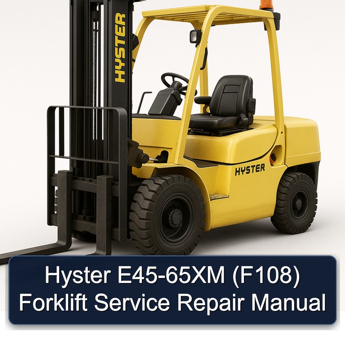 Hyster E45-65XM (F108) Forklift Manual de servicio y reparación