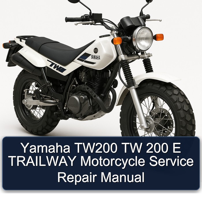 Yamaha TW200 TW 200 E TRAILWAY Motorcycle Manual de servicio y reparación