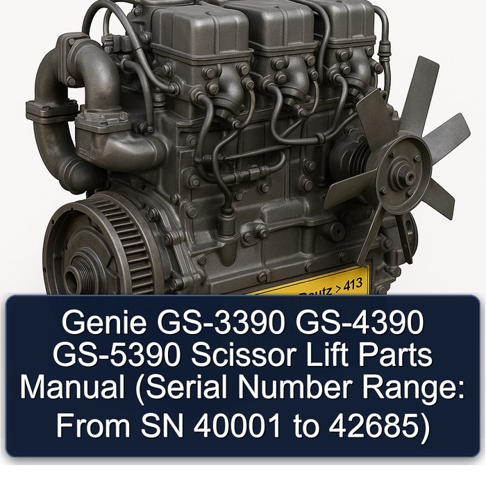 Genie GS-3390 GS-4390 GS-5390 Scissor Lift Parts Manual (Serial Number Range: From SN 40001 to 42685) 