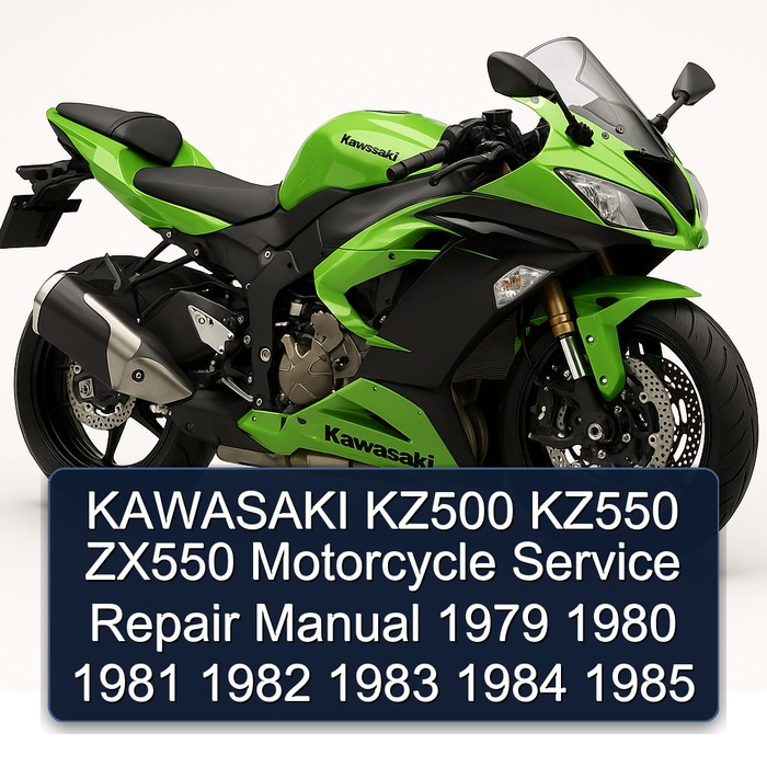 KAWASAKI KZ500 KZ550 ZX550 Motorcycle Manual de servicio y reparación 1979 1980 1981 1982 1983 1984 1985
