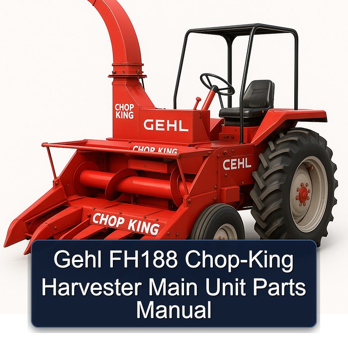 Gehl FH188 Chop-King Harvester Main Unit Parts Catalog PDF Download