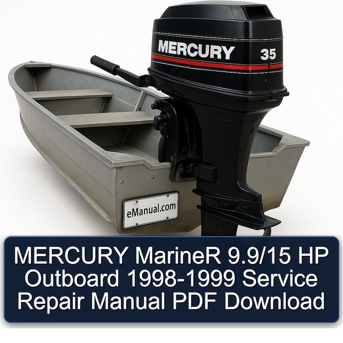 MERCURY MarineR 9.9/15 HP Outboard 1998-1999 Manual de servicio y reparación PDF Download