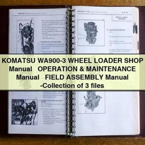 KOMATSU WA900-3 Wheel Loader Shop Manual, Operation & Maintenance Manual, Field Assembly Manual PDF Download