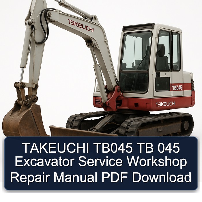 TAKEUCHI TB045 TB 045 Excavator Service Workshop Repair Manual PDF Download