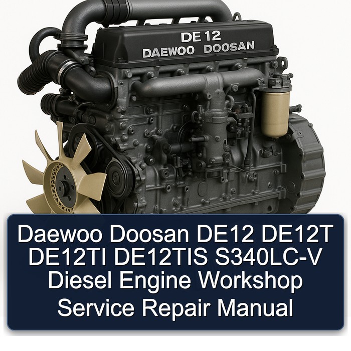 Daewoo Doosan DE12 DE12T DE12TI DE12TIS S340LC-V Diesel Engine Workshop Service Repair Manual 