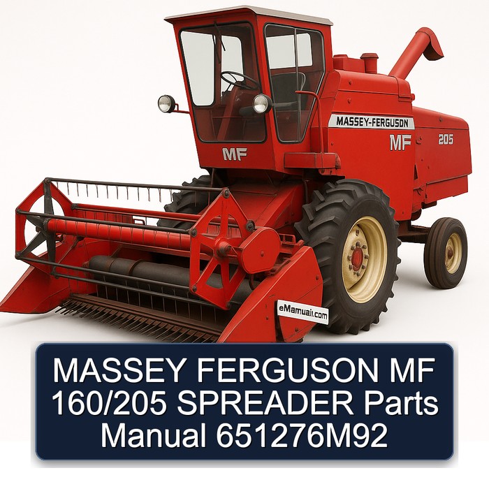 MASSEY FERGUSON MF 160/205 SPREADER Parts Manual 651276M92
