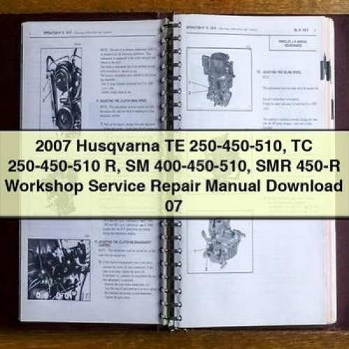 Husqvarna Te 250-450-510 Tc 250-450-510 R Sm 400-450-510 Smr 450-R Download 07 Workshop Service Repair Manual PDF Download