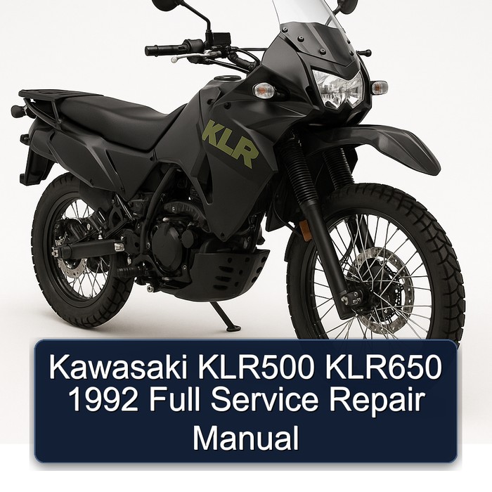Kawasaki KLR500 KLR650 1992 Full Manual de servicio y reparación
