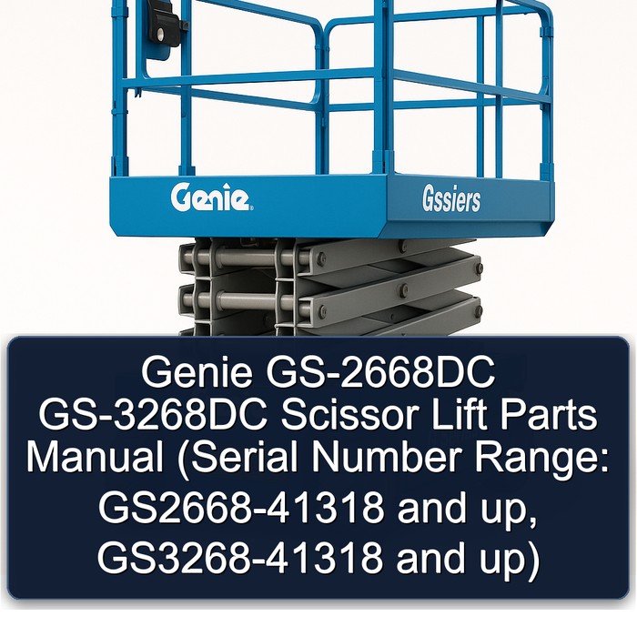 Genie GS-2668DC GS-3268DC Scissor Lift Parts Manual (Serial Number Range: GS-2668DC: from GS2668-41318 GS-3268DC: from GS3268-41318)