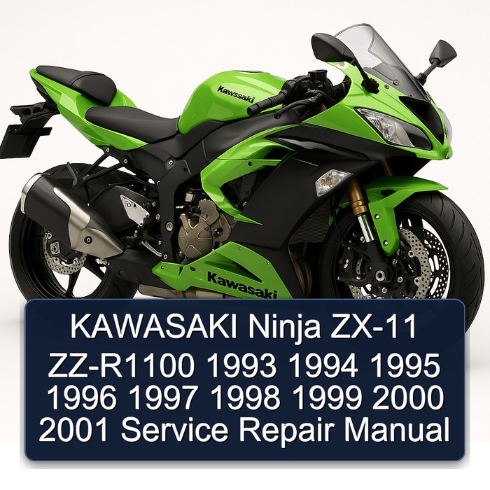 KAWASAKI Ninja ZX-11 ZZ-R1100 1993 1994 1995 1996 1997 1998 1999 2000 2001 Manual de servicio y reparación