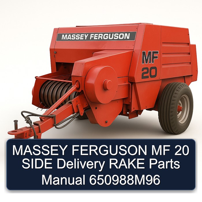 MASSEY FERGUSON MF 20 SIDE Delivery RAKE Parts Manual 650988M96