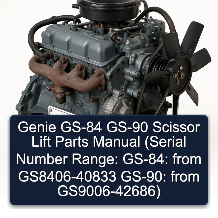 Genie GS-84 GS-90 Scissor Lift Parts Manual (Serial Number Range: GS-84: from GS8406-40833 GS-90: from GS9006-42686) 