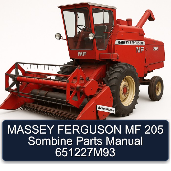 MASSEY FERGUSON MF 205 Sombine Parts Manual 651227M93